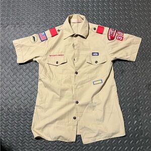 Men's Beige Scout Button Down Shirt
